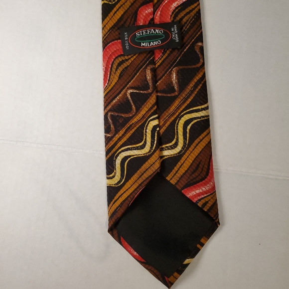 Stefano Milano Hand Made in Italy 100% Silk Tie. EUC. - Picture 3 of 6